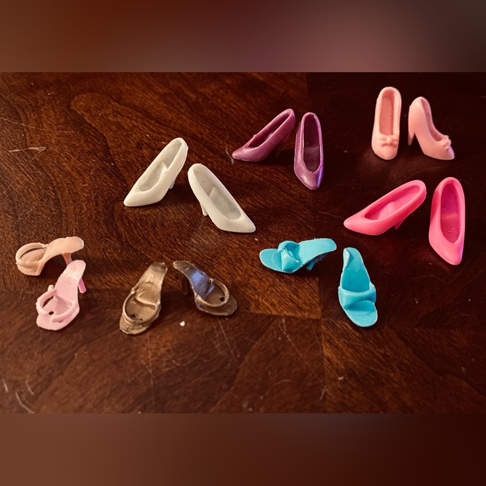 Vintage Barbie Doll Shoes lot of 7 pairs of High Heels